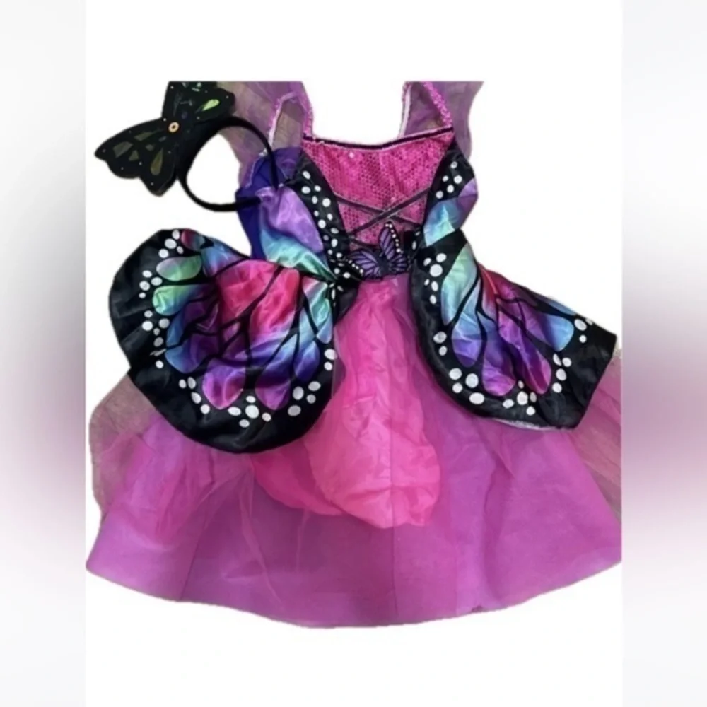 Kids Lavender Butterfly Costume Dress Gown Halloween Costume NWT Size M8-10